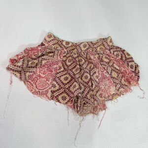 Free People Mini Shorts Women Small Patchwork Frayed Boho Festival Hippie